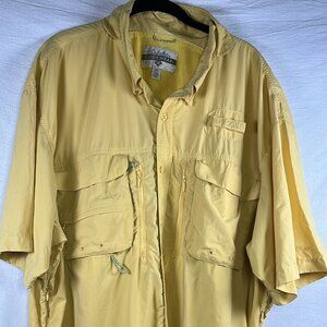 Cabela's Guidewear GXII Hunting Fishing Button Up Yellow 3XL Fathers Day Outdoor